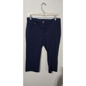 89th Madison Capri Pants Womens size 10 Navy Blue
